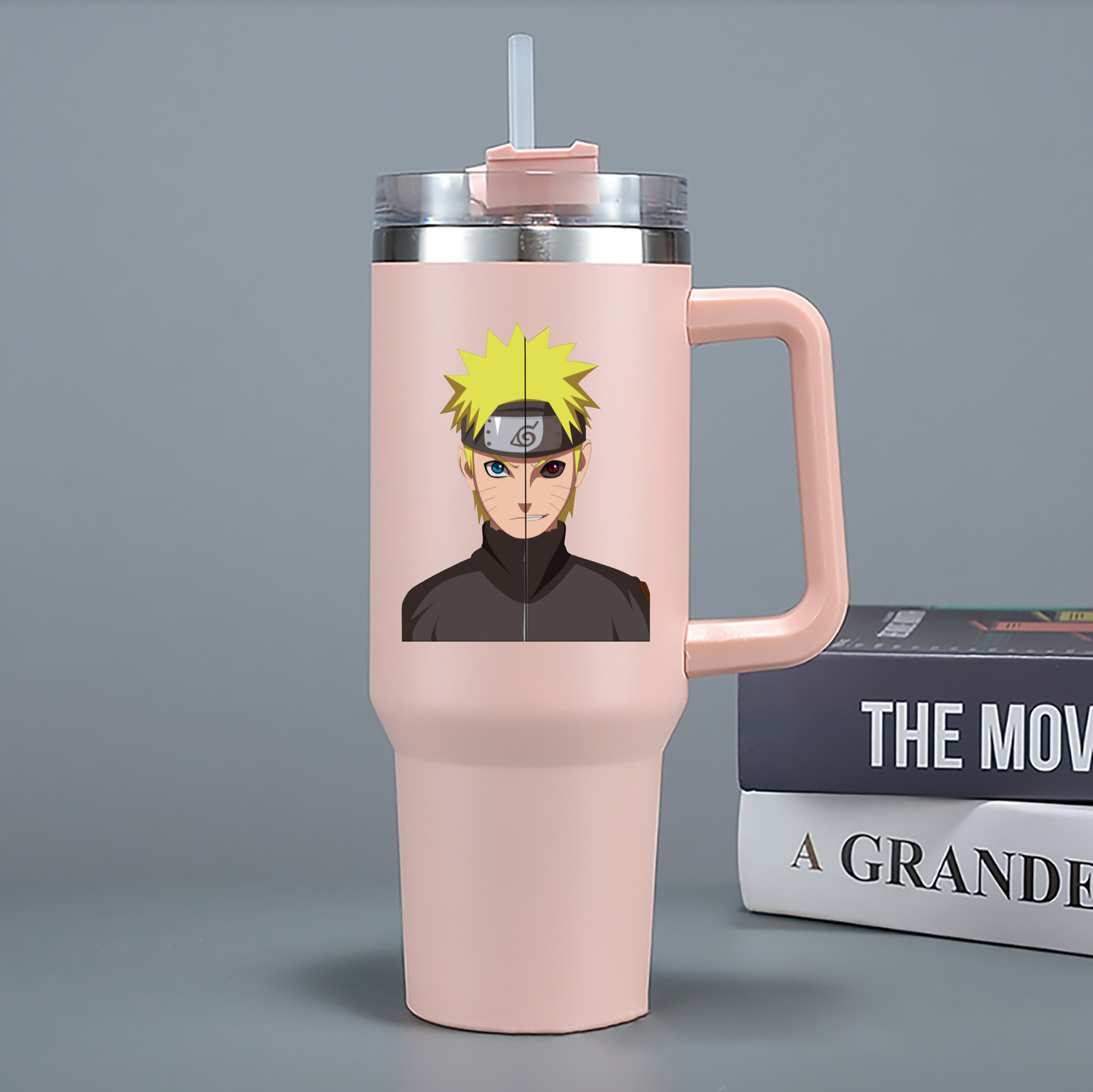 （画像用） NARUTO -ナルト- うずまき ナルト Uzumaki Naruto 1200mL車用タンブラー - クリスタルステッカー（プラスチックストロー付き）